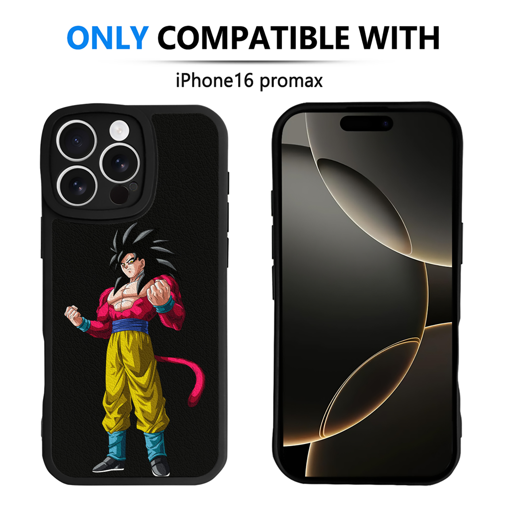 （画像用） ドラゴンボール 孫悟空（そん ごくう）Son Goku カカロット DRAGON BALL Kakarotto 【iPhone 16シリーズ対応】シリコンスマホケース（レザー調） 材質：シリコン
